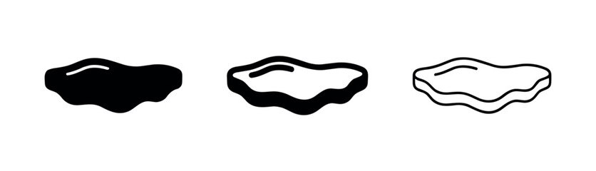 Obraz premium Puddle liquid splash icons set
