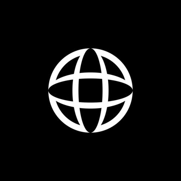 Unique, modern, and futuristic global network sphere. Elegant linework design, ideal for cloud computing, satellite tech, and data systems.