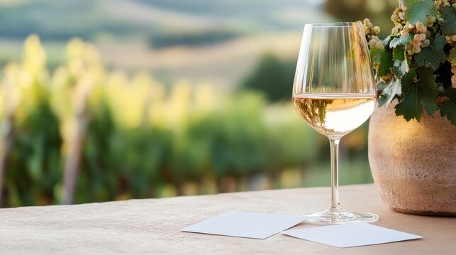 Wine Tasting Flight Vineyard Patio Blank Tasting Cards Win, digital innovation, artificial intelligence and connected business technology