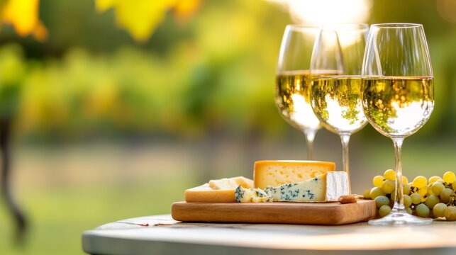 Wine Tasting Setup Orchard Shade Cheese Board Wine Outdoor, digital innovation, artificial intelligence and connected business technology