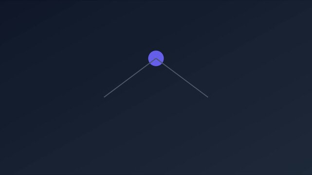 Hierarchical data structure animation: tree diagram connecting nodes and network connections 4k
