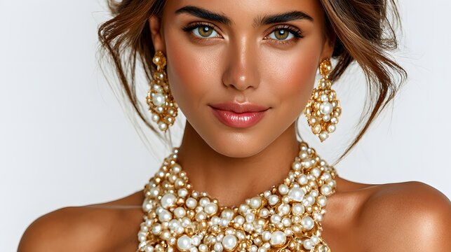 Woman in close-up view