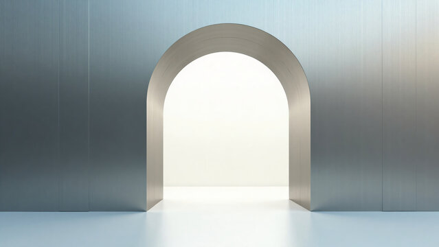 Metal Arch Over Rift Copy Space Modern Design