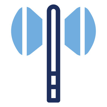 Battle Axe Double Weapon Duo Tone Icon