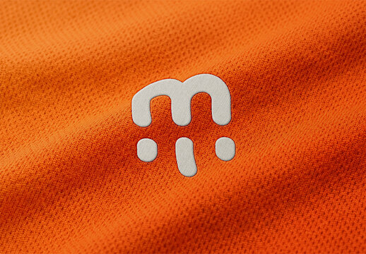 Embroidered Fabric Logo PSD Mockup