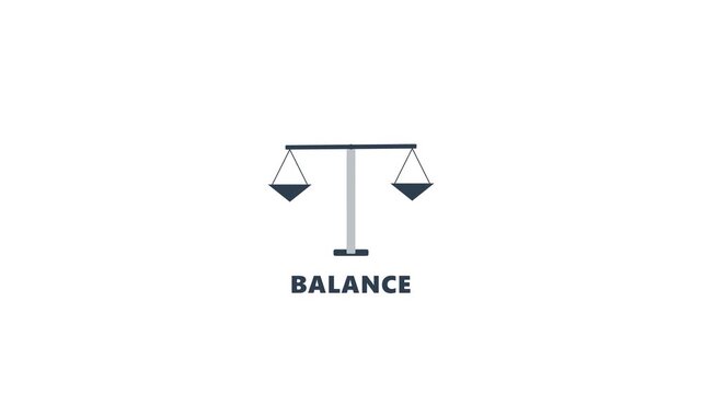 Financial Balance Scale on Green Screen