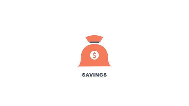 Savings Money Bag on Green Screen