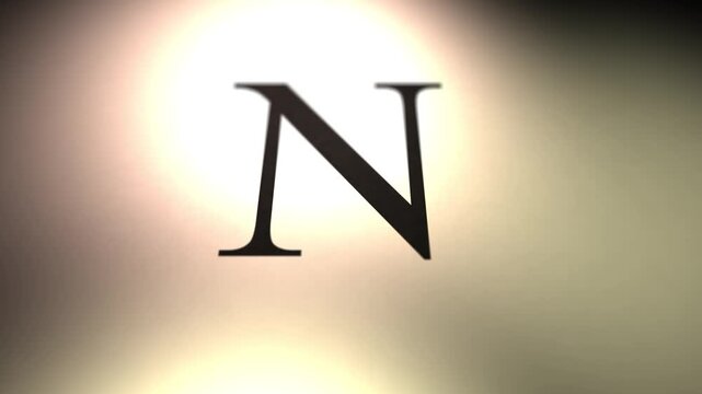  Cinematic Letter Sliding Across Camera - N