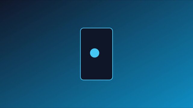 Minimalist abstract motion with moving blue circle and rounded rectangle shape animation 4k