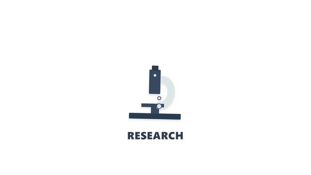 Financial Research Microscope on Green Screen
