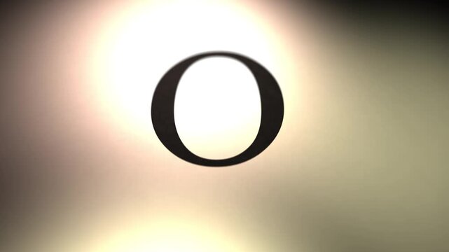 Cinematic Letter Sliding Across Camera - O