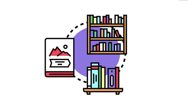 Book collection catalog concept organization of literature and knowledge in a personal library or educational setting, providing accessible information for readers