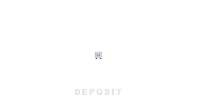Secure Deposit Vault on Green Screen