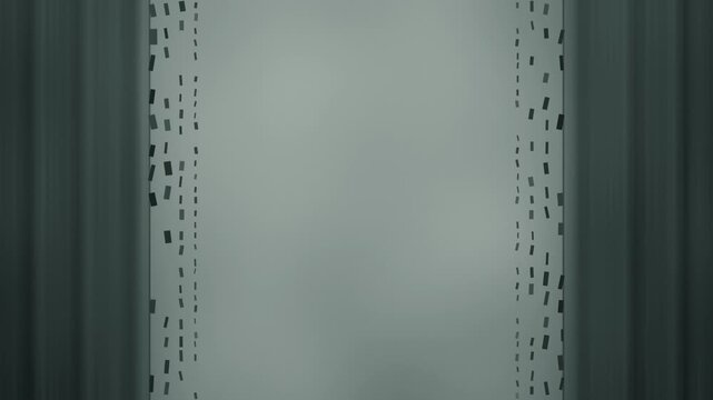 Electrostatic Flake Shuttle Across a Narrow Electrode Gap, Stepped Mechanical Motion, Seamless Loop in rich mint tones