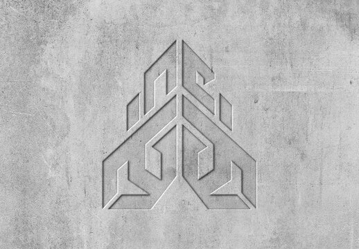 Concrete Emboss Logo Mockup