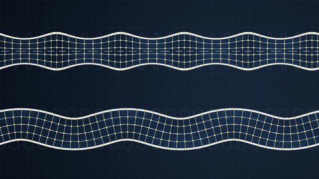 Guided Lamb Waves in Elastic Plate, Symmetric and Antisymmetric Ultrasonic Modes, Seamless Loop in deep blue tones