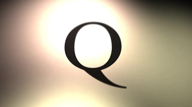  Cinematic Letter Sliding Across Camera - Q.
