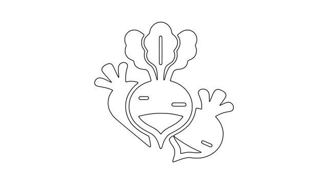 Beetroot bunch icon animation