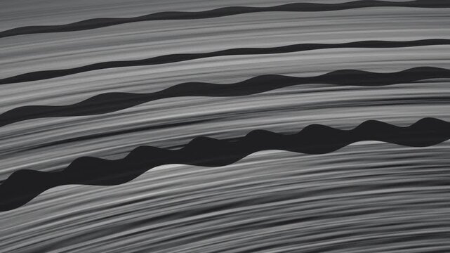 Giant Planet Ring Spiral Density Waves And Scalloped Gap Edges Seamless Loop in calm graphite tones