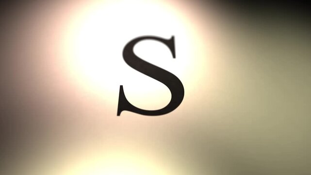 Cinematic Letter Sliding Across Camera - S