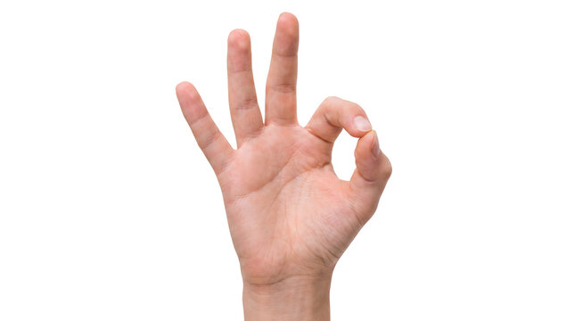 Human Hand Making the OK Gesture