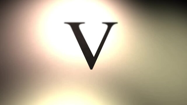 Cinematic Letter Sliding Across Camera - V