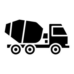 Fototapeta premium Concrete Mixer Truck Icon