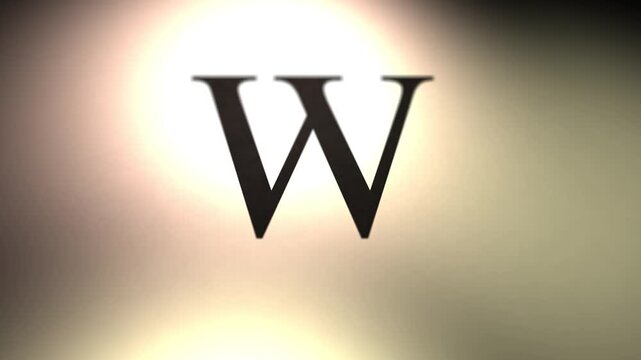 Cinematic Letter Sliding Across Camera - W