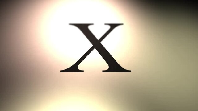 Cinematic Letter Sliding Across Camera - X