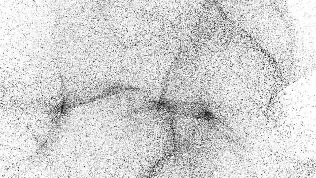 Abstract wave surface particles on white background in slow motion. Seamless loop	

