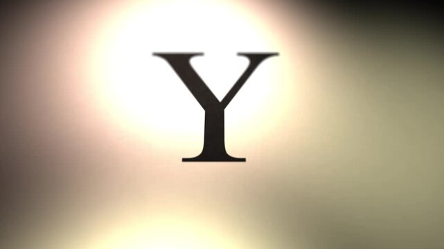 Cinematic Letter Sliding Across Camera - Y
