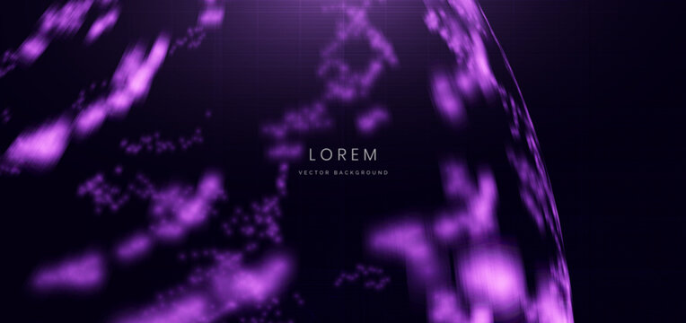 Futuristic Purple Technology Background with Glowing Abstract Light and Digital Motion.