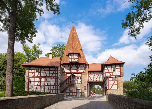 Germany, Bavaria, Iphofen, Roedelsee Gate
