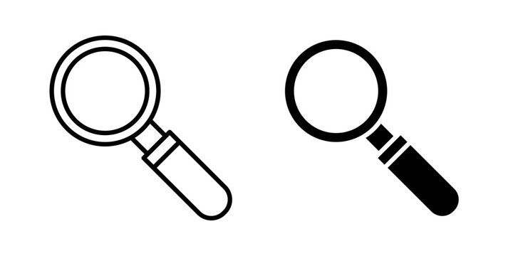 Loupe icon line logos kit
