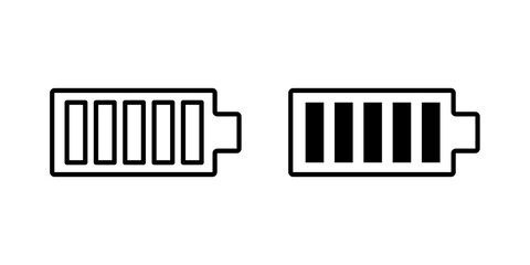 Obraz premium Battery icon line logos kit