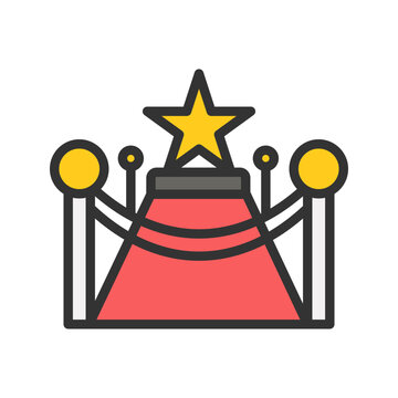 Luxury Film Premiere icon vector image. Suitable for mobile apps, web apps and print media.