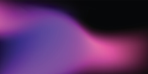Obraz premium Smooth purple black grainy color gradient background glowing soft noise texture cover header poster banner design. Beautiful colorful gradient background with noise.