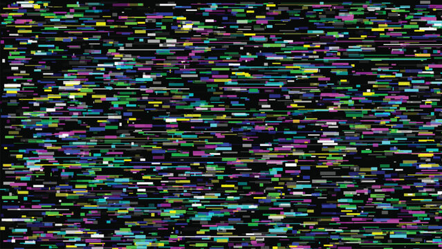 Digital Glitch Block Noise Corrupted Screen