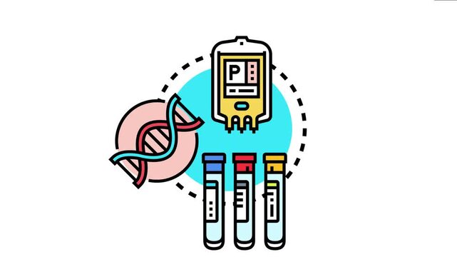 Blood samples collected in vials and an iv bag are stored within a biobank, facilitating scientific research, medical diagnostics, and genetic analysis for healthcare advancement