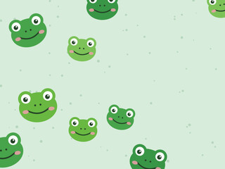 Naklejka premium Happy Frog Character Pattern Baby Design