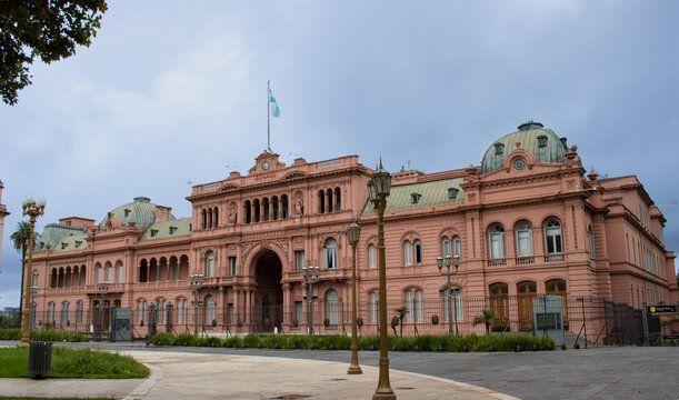 Casa Rosada frontal view, Argentina Presidential Government House on June 25, 2026 in Buenos Aires, Buenos Aires, Argentina.	