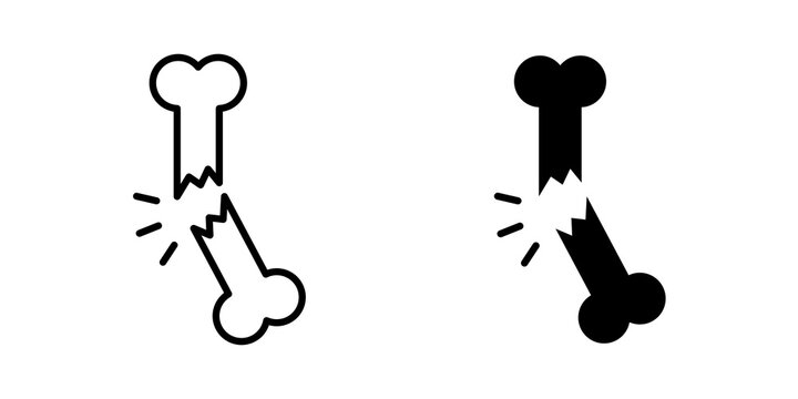 Broken bone icon simple symbols bundle