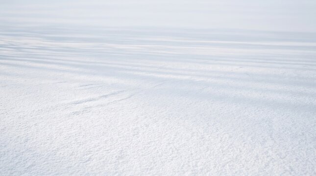 Empty snowy desert landscape under cloudy sky
