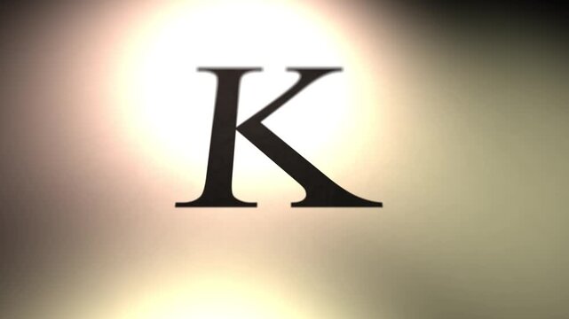  Cinematic Letter Sliding Across Camera - K