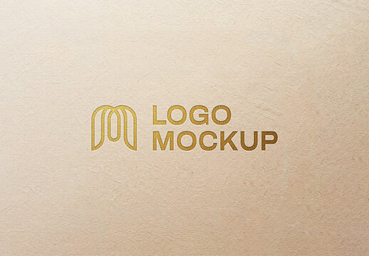 Gold Foil Stamping Logo Mockup