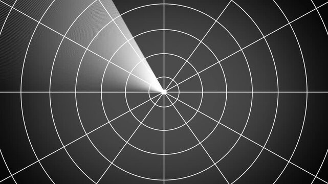 Futuristic circle scan radar icon animation. Radar screen showing scan results, multiple targets detected, Abstract radar screen digital interface. Aircraft signal and guidance hud icon radar 