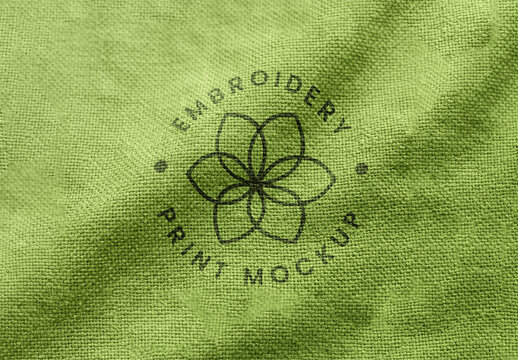 Canvas Fabric Print Mockup
