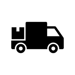 Fototapeta premium Premium Neo Minimal Delivery Truck vector icon representing shipping, logistics, transportation, and online order delivery. Perfect for e-commerce, logistics companies, delivery services, websites, ap