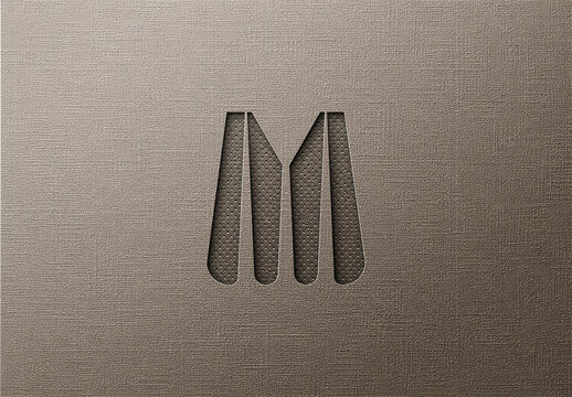 Textured Inlay Logo Mockup