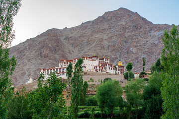 Fototapeta premium Likir buddhist monastery perched among the mountains of Ladakh